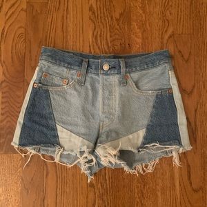Levi Patchwork 501 Shorts